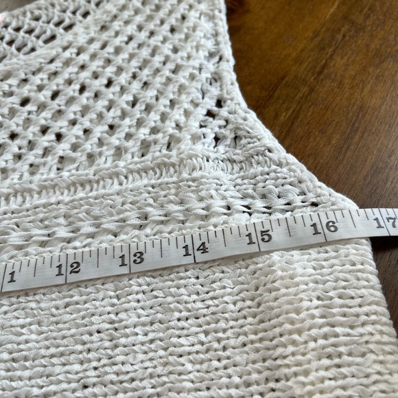 Lily Pulitzer Limon Knit Crochet Sleeveless Sweater Tank Top Fringe Tassels Ivo… - Picture 13 of 16